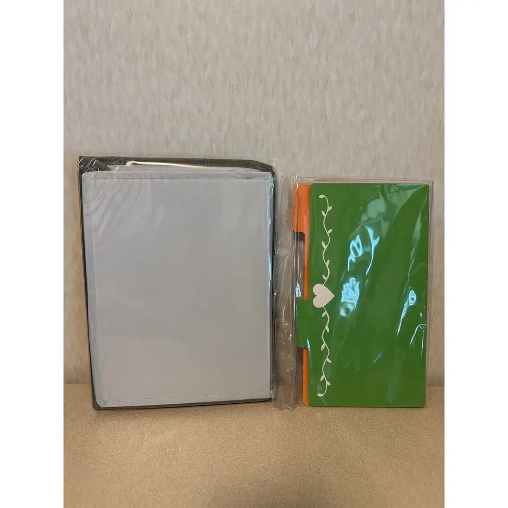 DOFFICE Greeting Card Organizer Box Fabric w/ Removable Occasion Dividers New